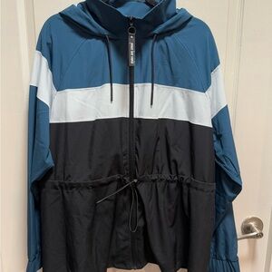 Mind Body Love Colorblock Hooded Windbreaker size 1X